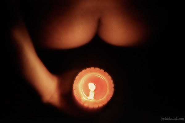 Nude with candle light