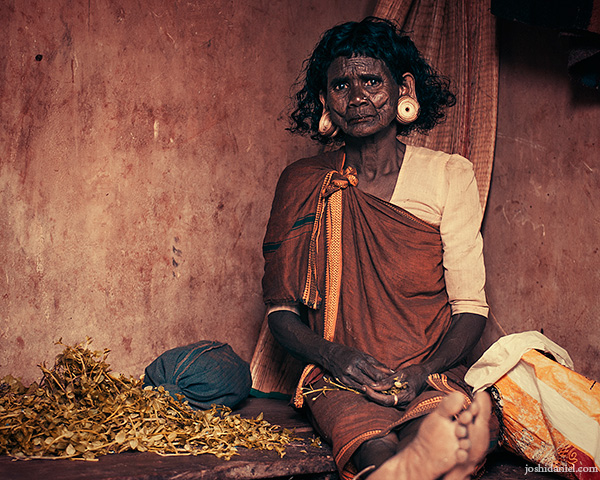 Portrait of a tribal woman form Wayanad, Kerala